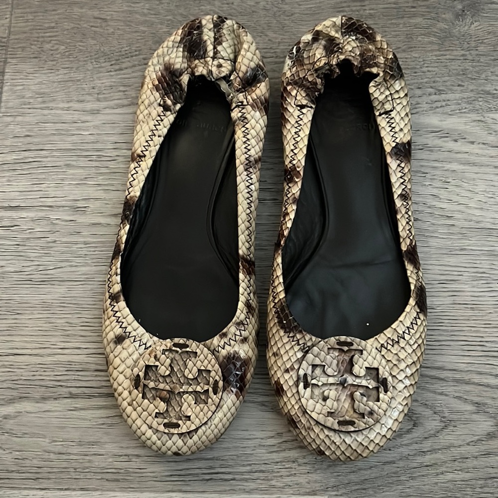 Tory Burch snakeskin flats